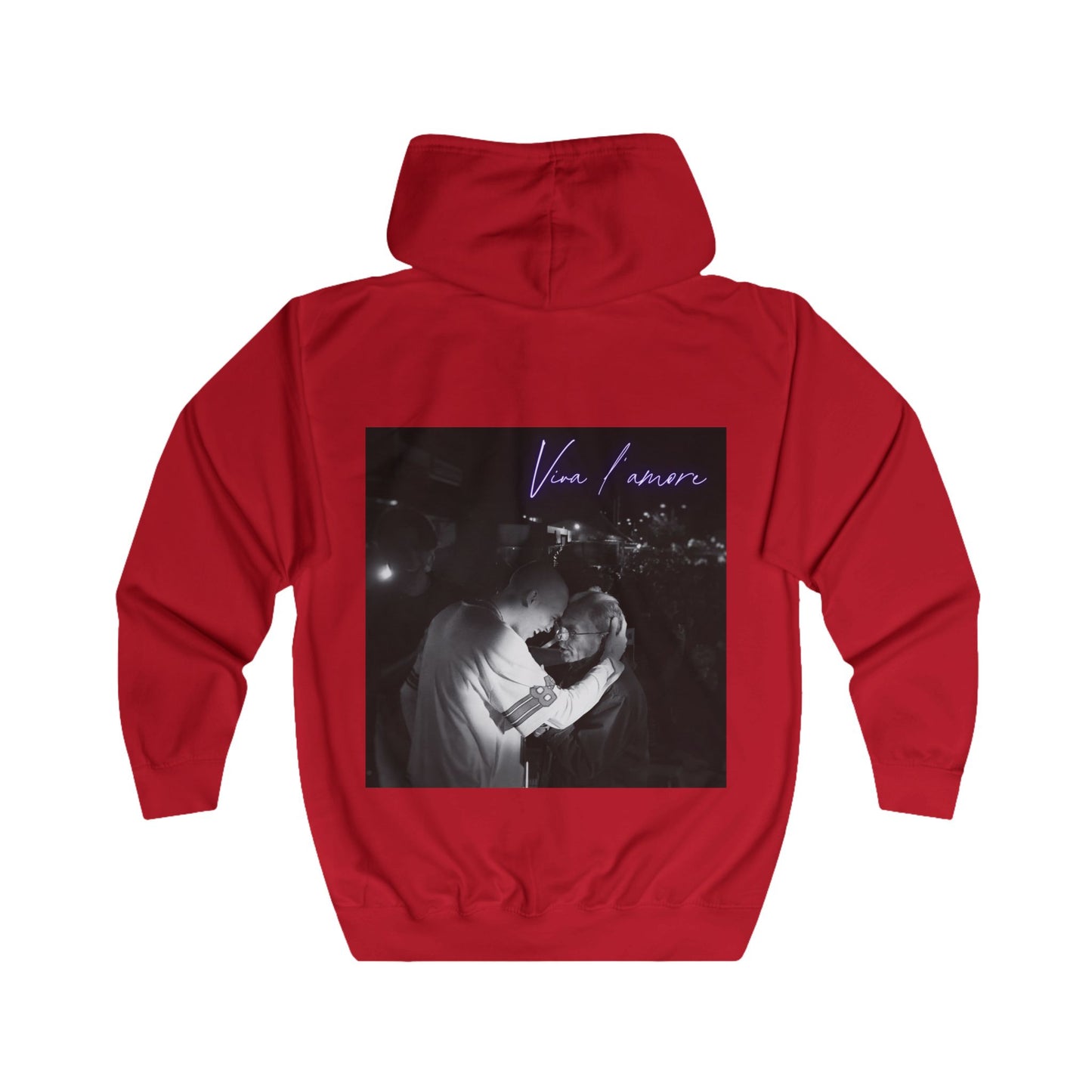 Ivano - Felpa con zip "Viva l'amore"