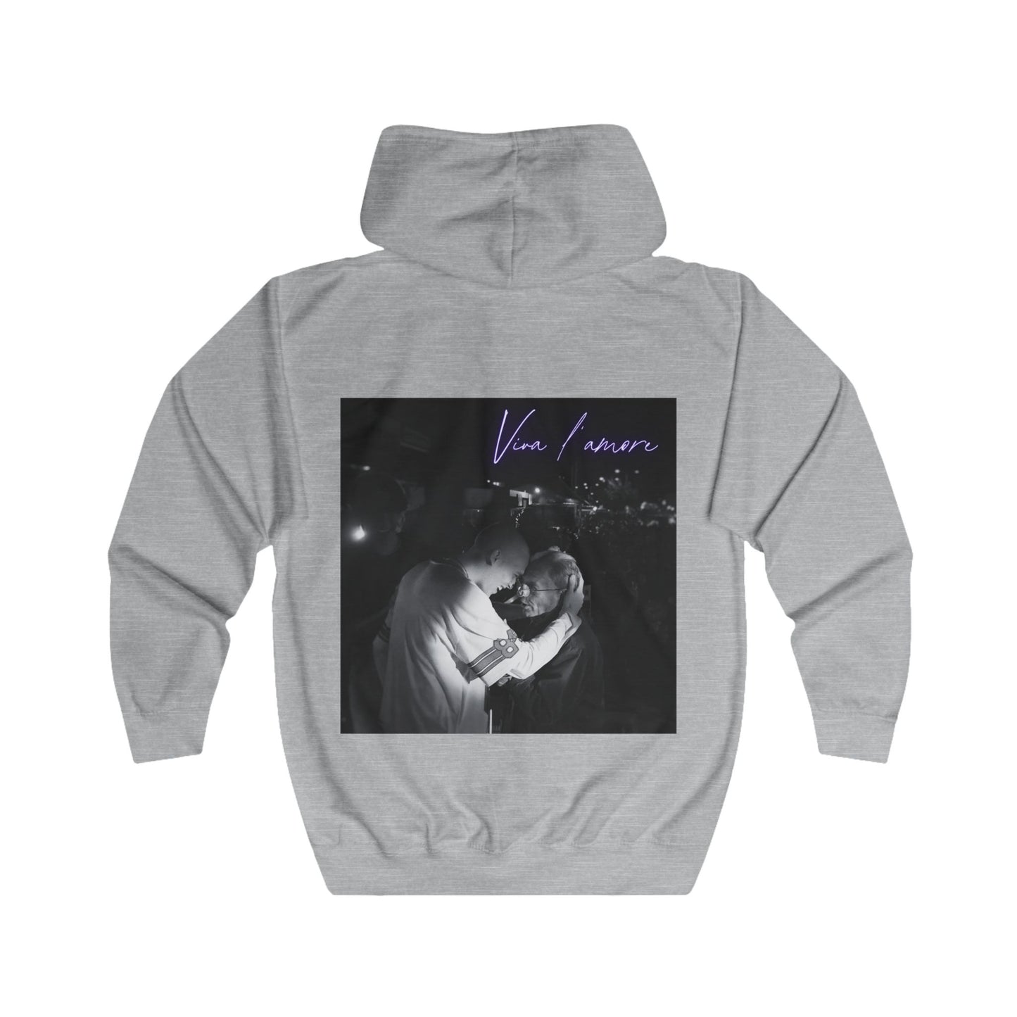 Ivano - Felpa con zip "Viva l'amore"