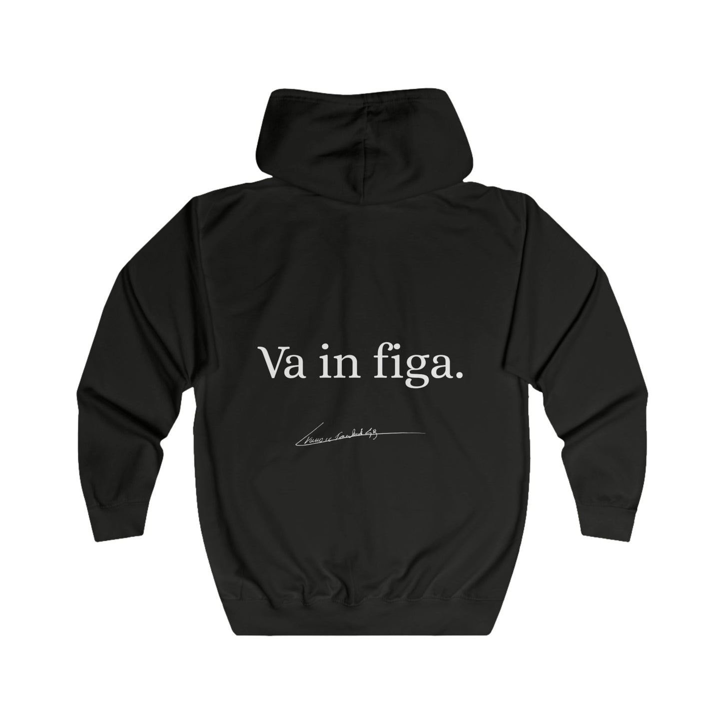 Ivano - Felpa con zip "Va in figa"